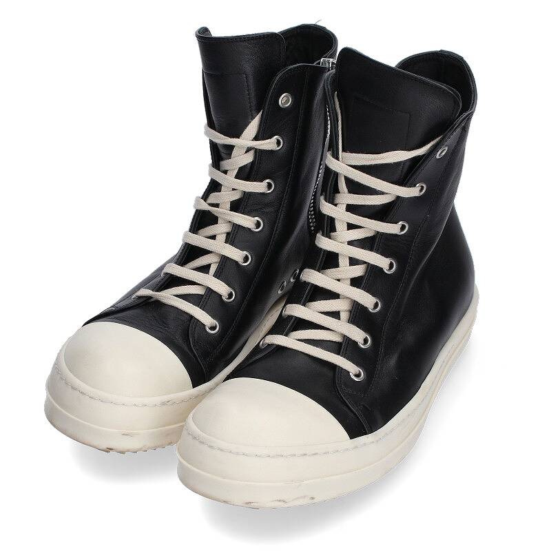 リックオウエンス Rick Owens RAMONES ラモーンズレザーハイカットスニーカー